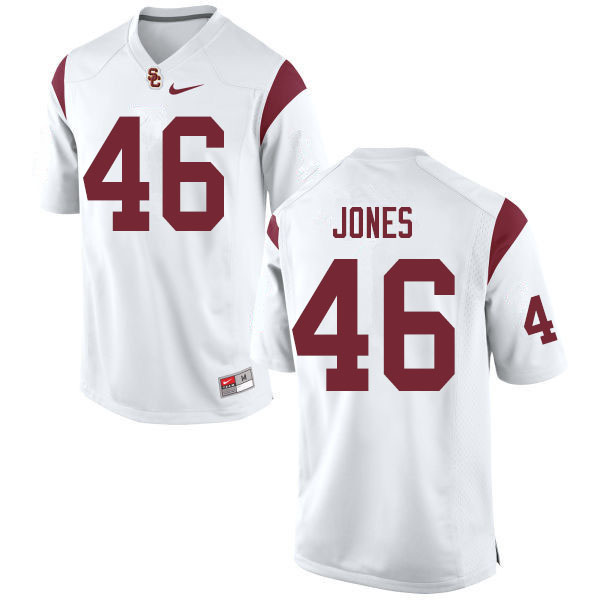Men #46 Grant Jones USC Trojans College Football Jerseys Sale-White